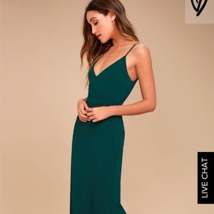 Lulus Forest green formal dress